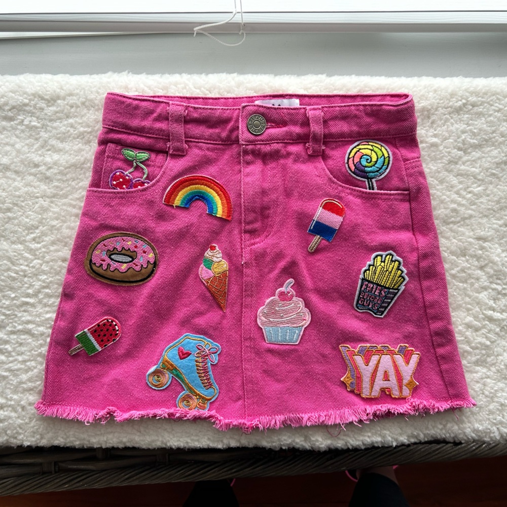 Lola and the Boys Patch Denim Skirt